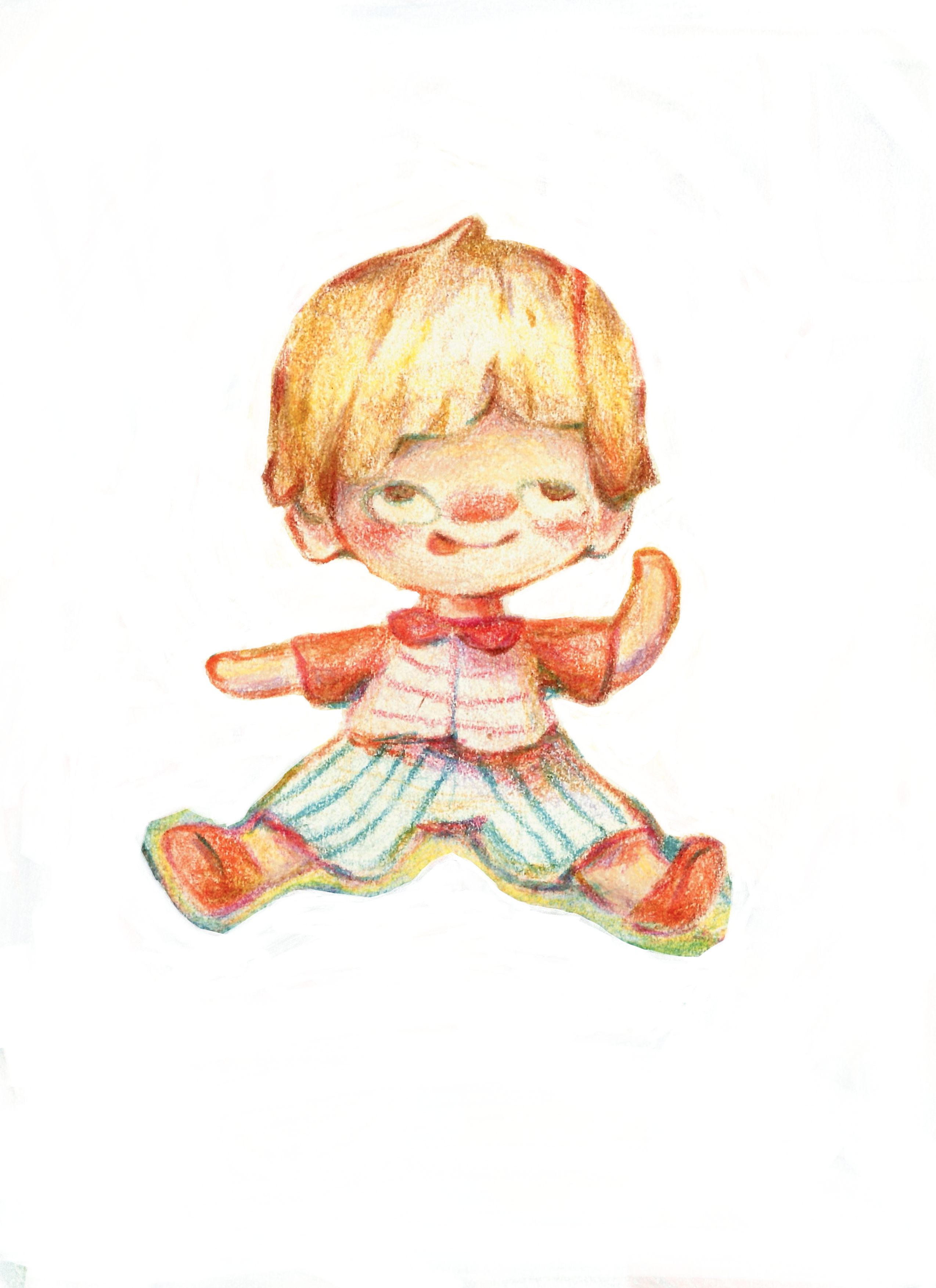 Custom Little Chapter illustration of a child with a favourite dinosaur toy, without a background